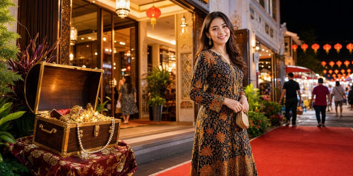 Skrin pertaruhan sukan elektronik dengan motif batik